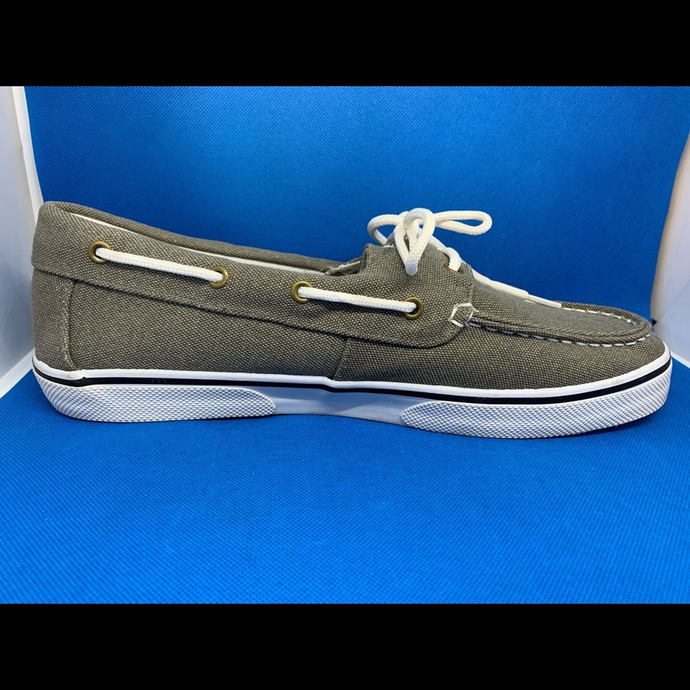 ST.JOHN'S BAY Gray Canvas Casual Memory Foam Boat Shoes Men's Size 13 M. - Picture 4 of 11